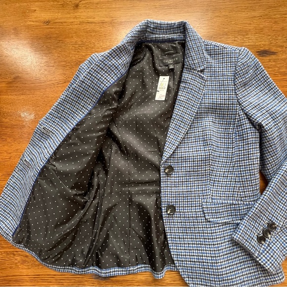 ⭐️ NWT Talbots Shetland Aberdeen Houndstooth Wool Blazer  Size 4P
Tattersall - Picture 10 of 11